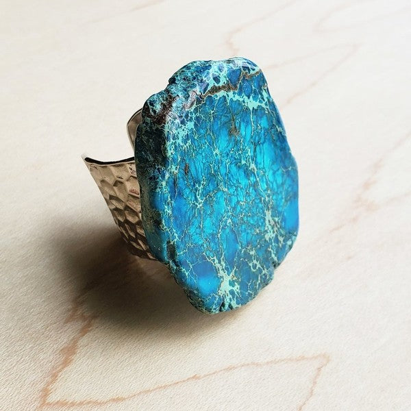 Blue Regalite Chunky Ring - Crazy Like a Daisy Boutique #
