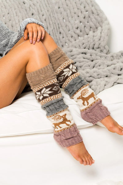 Nordic Snowflake Leg Warmers - Crazy Like a Daisy Boutique #