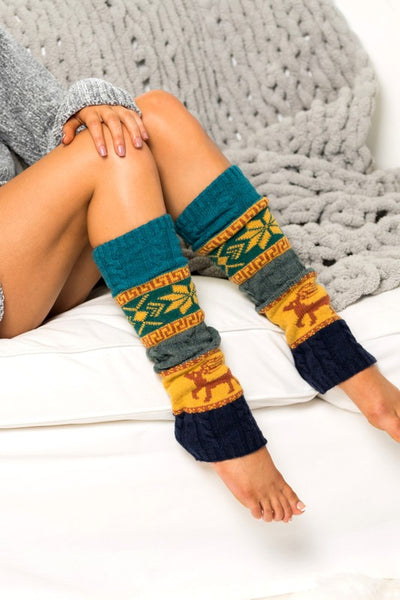 Nordic Snowflake Leg Warmers - Crazy Like a Daisy Boutique #