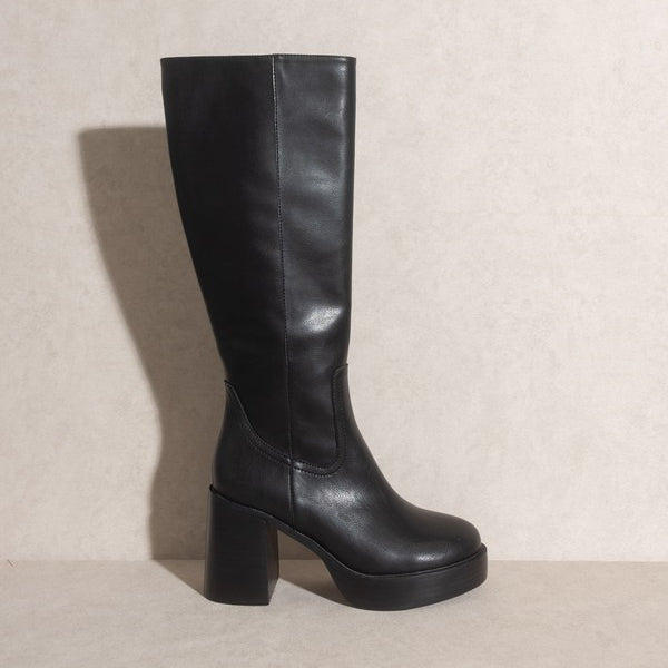 OASIS SOCIETY Juniper - Platform Knee-High Boots - Crazy Like a Daisy Boutique #