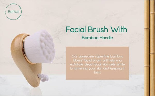 Facial Brush Bamboo Handle - Crazy Like a Daisy Boutique #