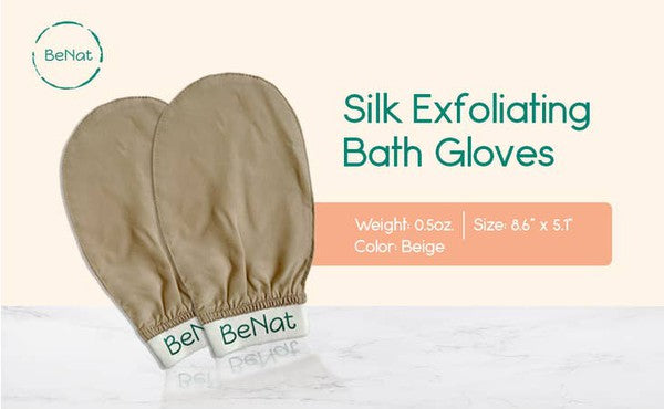 Silk Exfoliating Bath Gloves -Soft Silk - Crazy Like a Daisy Boutique #