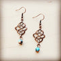 Multi-Colored Jade Scroll Drop Earrings - Crazy Like a Daisy Boutique #
