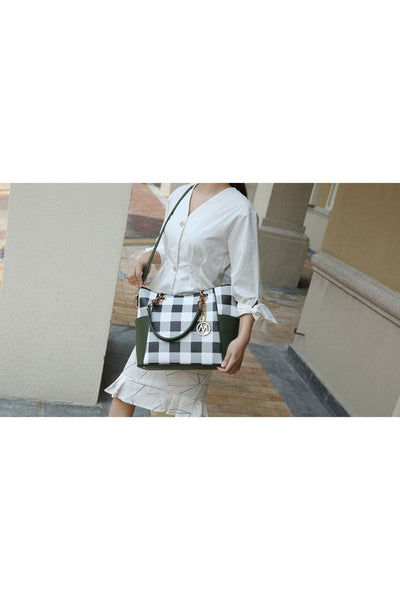 MKF Collection Mariely Checker Tote Bag by Mia K - Crazy Like a Daisy Boutique #