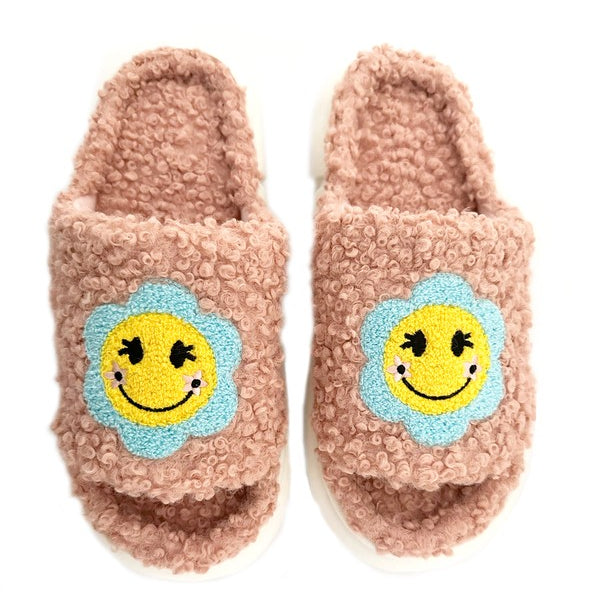 HappyDays - Women's Slide on Slippers - Crazy Like a Daisy Boutique #