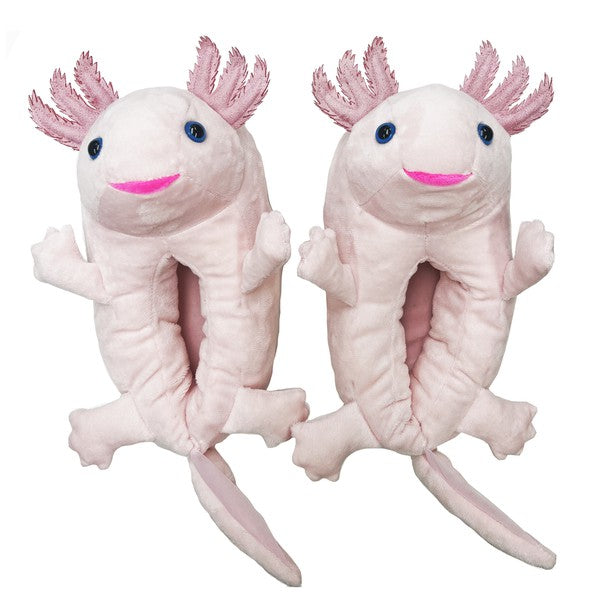 Axolotl Hugs - Women's Cute Plush Animal slippers - Crazy Like a Daisy Boutique #