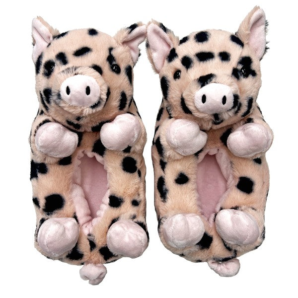 Pig Belly Hugs - Women's Plush Animal slippers - Crazy Like a Daisy Boutique #