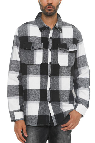 Mens Checkered Soft Flannel Shacket - Crazy Like a Daisy Boutique #