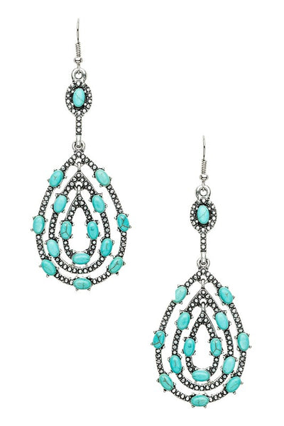 Turquoise Pave Iconic Earrings