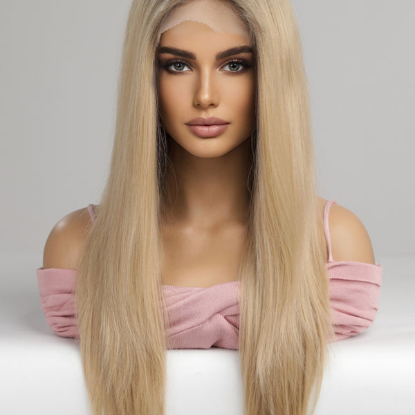 13*2" Lace Front Wigs Synthetic Long Straight 24'' 150% Density - Crazy Like a Daisy Boutique #