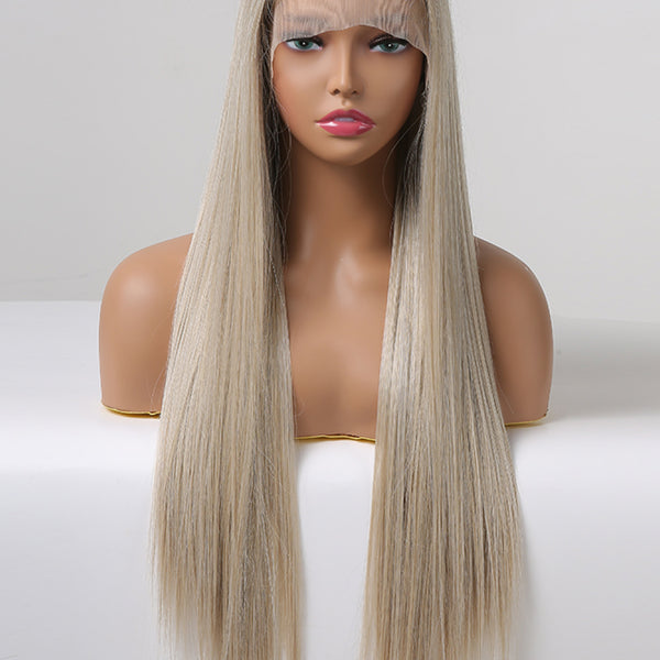 13*2" Lace Front Wigs Synthetic Long Straight 27" 150% Density - Crazy Like a Daisy Boutique #