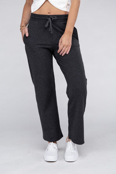 Lounge Wide Pants with Drawstrings - Crazy Like a Daisy Boutique #