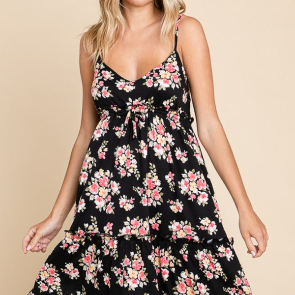 Culture Code Full Size Floral Frill Cami Dress