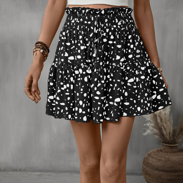 Frill Tied Printed Mini Skirt - Crazy Like a Daisy Boutique #