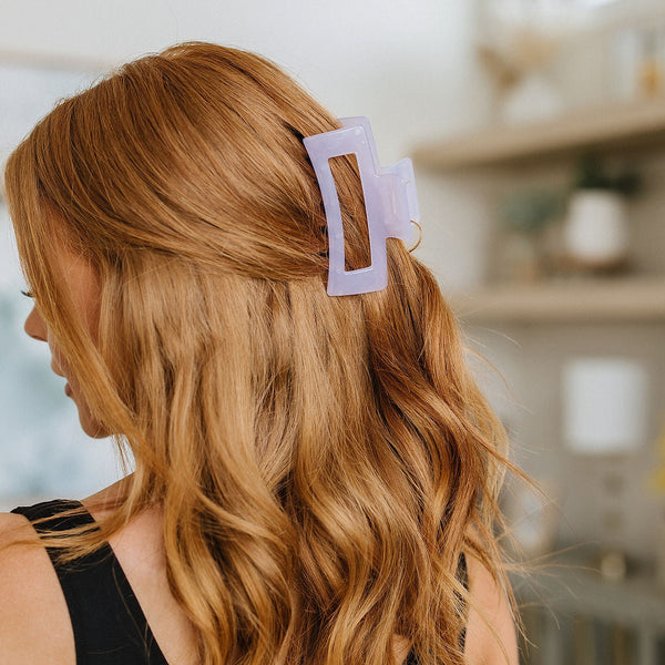 Jelly Rectangle Claw Clip in Lavender