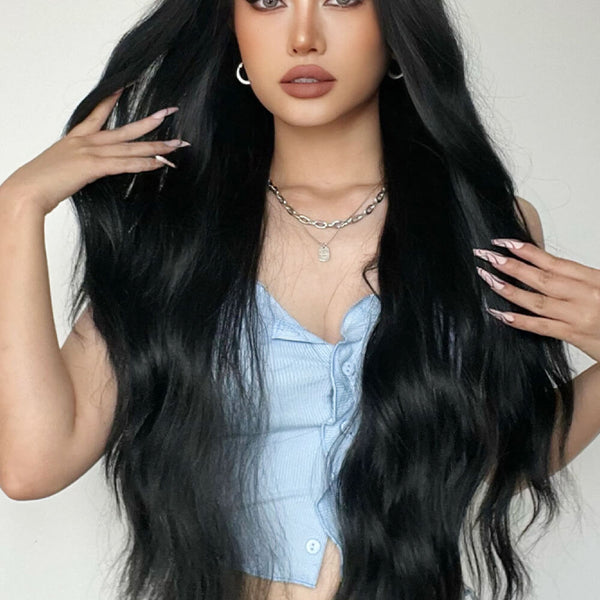 Full Machine Long Wave Synthetic Wigs 28'' - Crazy Like a Daisy Boutique #