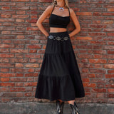 Elastic Waist Tiered Midi Skirt - Crazy Like a Daisy Boutique #