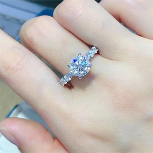 2 Carat Moissanite 925 Sterling Silver Ring - Crazy Like a Daisy Boutique #