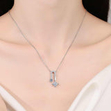1.3 Carat Moissanite 925 Sterling Silver Necklace - Crazy Like a Daisy Boutique #