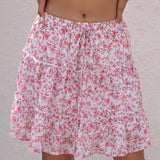 Printed Elastic Waist Mini Skirt - Crazy Like a Daisy Boutique #