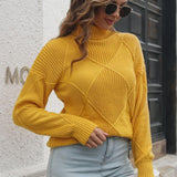 Turtleneck Dropped Shoulder Sweater - Crazy Like a Daisy Boutique #