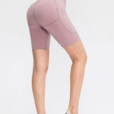 Wide Waistband Sports Shorts with Pockets - Crazy Like a Daisy Boutique #