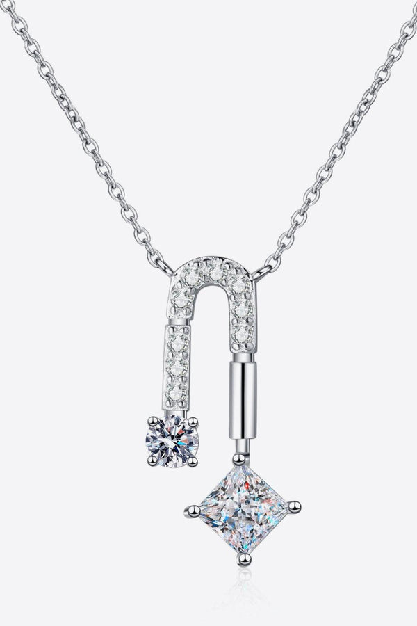 1.3 Carat Moissanite 925 Sterling Silver Necklace - Crazy Like a Daisy Boutique #