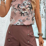 Mock Neck Top and Shorts Set - Crazy Like a Daisy Boutique #