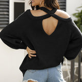 Ribbed Long Sleeve Cold Shoulder Knit Top - Crazy Like a Daisy Boutique #