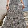 Leopard Print Frill Trim Maxi Skirt - Crazy Like a Daisy Boutique #