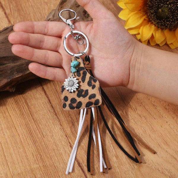 Turquoise Fringe Detail Key Chain - Crazy Like a Daisy Boutique #