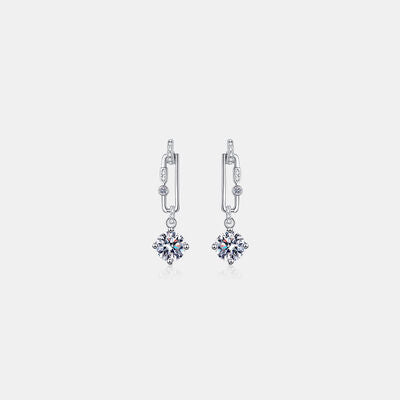 2 Carat Moissanite 925 Sterling Silver Earrings - Crazy Like a Daisy Boutique #