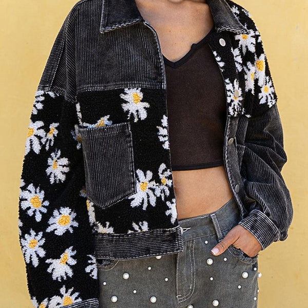 Floral Dropped Shoulder Shacket - Crazy Like a Daisy Boutique #