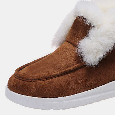 Furry Suede Snow Boots - Crazy Like a Daisy Boutique #