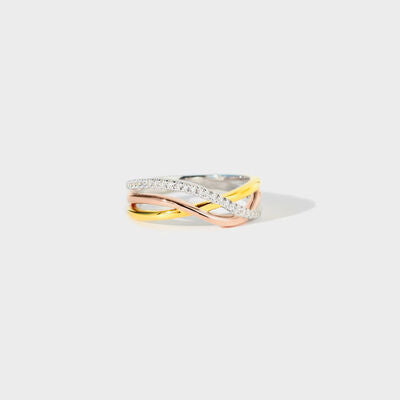 Crisscross Gold-Plated 925 Sterling Silver Ring - Crazy Like a Daisy Boutique #