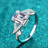 3 Carat Moissanite Sterling Silver Ring - Crazy Like a Daisy Boutique #