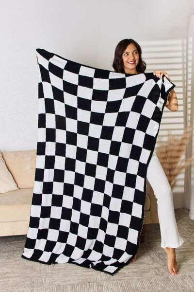 Cuddley Checkered Decorative Throw Blanket - Crazy Like a Daisy Boutique #