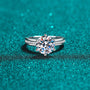 3 Carat Moissanite 925 Sterling Silver Ring - Crazy Like a Daisy Boutique #