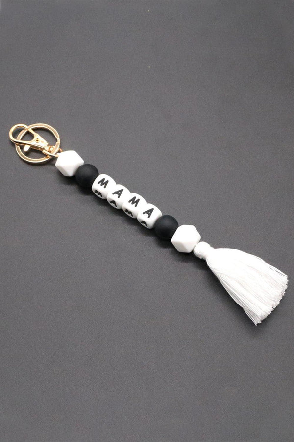 Assorted 2-Pack Mama Beaded Tassel Keychain - Crazy Like a Daisy Boutique