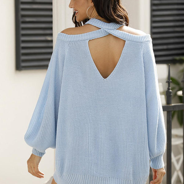 Ribbed Long Sleeve Cold Shoulder Knit Top - Crazy Like a Daisy Boutique #