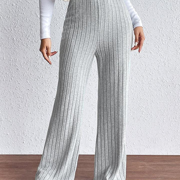 Ribbed Wide Leg Long Pants - Crazy Like a Daisy Boutique #