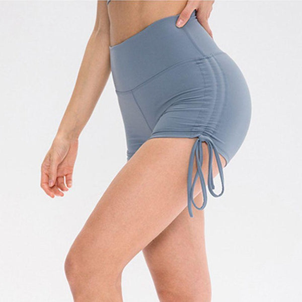 Drawstring Wide Waistband Side Tie Sports Shorts - Crazy Like a Daisy Boutique #