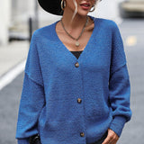 Button-Up Dropped Shoulder Cardigan - Crazy Like a Daisy Boutique #
