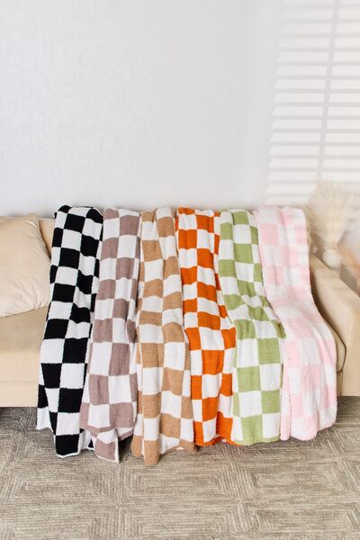 Cuddley Checkered Decorative Throw Blanket - Crazy Like a Daisy Boutique #