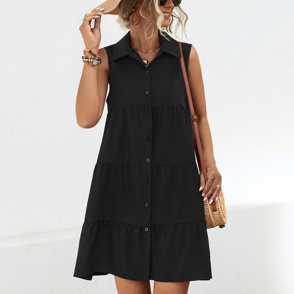 Button Up Sleeveless Mini Dress - Crazy Like a Daisy Boutique #