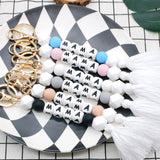 Assorted 2-Pack Mama Beaded Tassel Keychain - Crazy Like a Daisy Boutique #