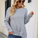 Twisted Round Neck Sweater - Crazy Like a Daisy Boutique #
