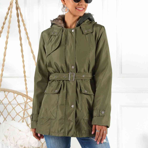 Full Size Hooded Jacket with Detachable Liner (Three-Way Wear) - Crazy Like a Daisy Boutique #