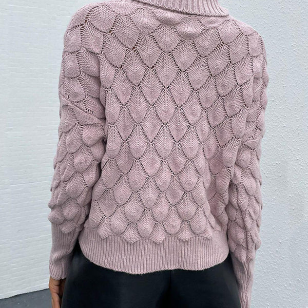 Turtle Neck Ribbed Long Sleeve Sweater - Crazy Like a Daisy Boutique #