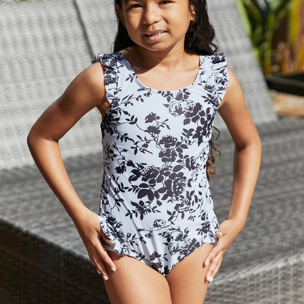 Marina West Swim  Côte d'Azur Ruffle Trim One-Piece Swimsuit KIDS - Crazy Like a Daisy Boutique #